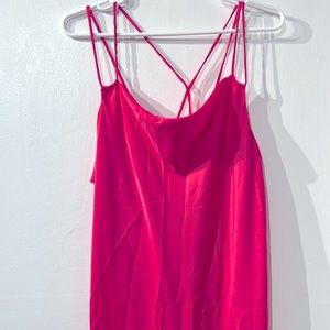 zara pink satin dress